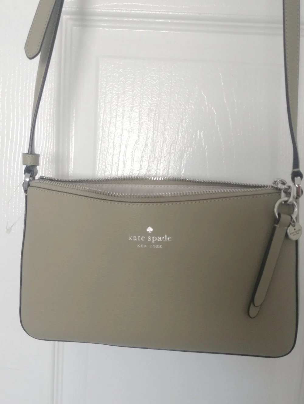 kate spade Small Olive-Tone Crossbody Bag with Silver Hardware